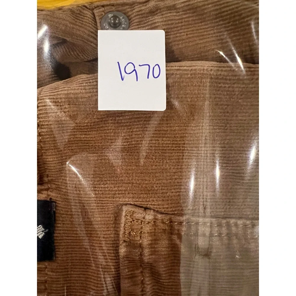 Lucky Brand Brooke Skinny Corduroy Pants Mens 8/29 Brown Tan Stretch Casual